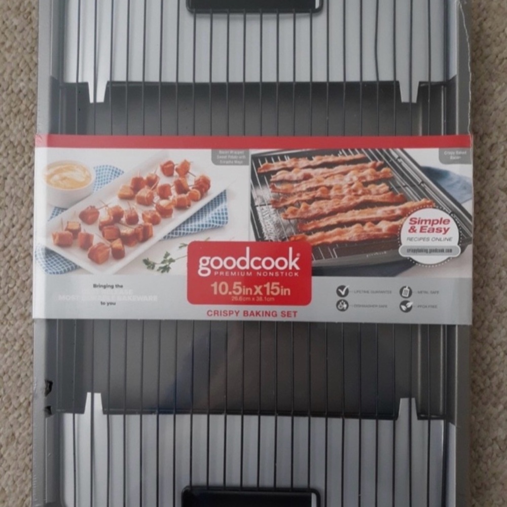 15" X 10.5" Premium Nonstick Carbon Steel Crispy Bacon Multipurpose Baking